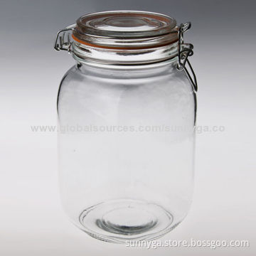 Top Quality Glass Container with Glass Lids, OEM Orders Welcomed